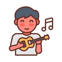Playing Guitar icon in vector. Illustration vector