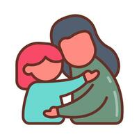 abrazo icono en vector. ilustración vector