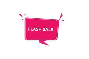 new flash sale website, click button, level, sign, speech, bubble  banner, vector