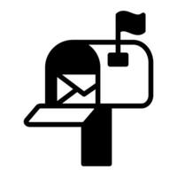 correo caja icono en vector. ilustración vector