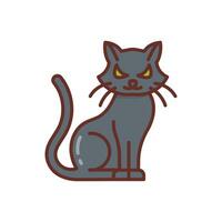 Black Cat icon in vector. Illustration vector