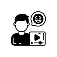 Reaction Video icon in vector. Illustration vector