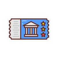 Museum Ticket icon in vector. Illustration vector