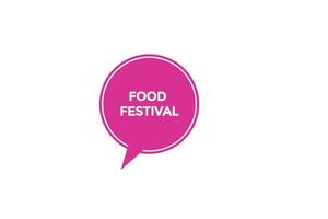 new food festival website, click button, level, sign, speech, bubble  banner, vector