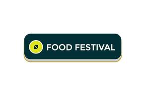 new food festival website, click button, level, sign, speech, bubble  banner, vector