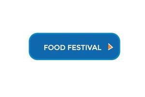 new food festival website, click button, level, sign, speech, bubble  banner, vector