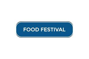 new food festival website, click button, level, sign, speech, bubble  banner, vector