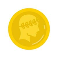 Coin icon in vector. Illustration vector