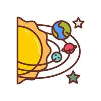 Solar System icon in vector. Illustration vector