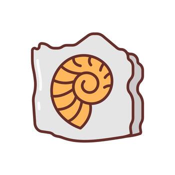 Fossils icon in vector. Illustration vector