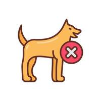 No mascotas icono en vector. ilustración vector