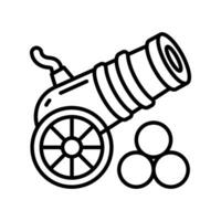 Cannon icon in vector. Illustration vector