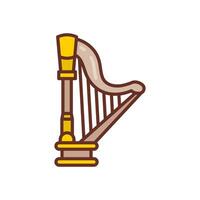 Harp icon in vector. Illustration vector