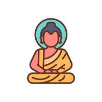Buddha icon in vector. Illustration vector