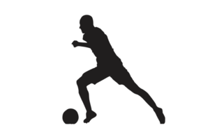 posa di calcio giocatore - calcio giocatore silhouette modello sfondo png