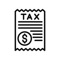 Tax Paper icon in vector. Illustration vector