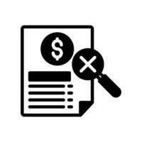 Payment Document Error icon in vector. Illustration vector