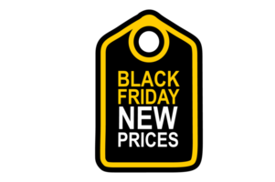 Black Friday tags or labels with a transparent background png