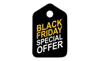 Black Friday tags or labels with a transparent background png