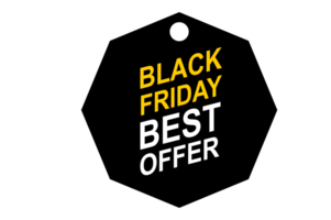 Black Friday tags or labels with a transparent background png