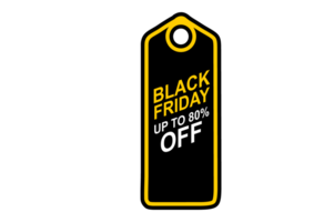 Black Friday tags or labels with a transparent background png