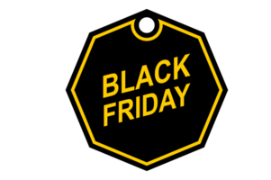 Black Friday tags or labels with a transparent background png