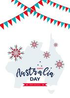 Happy Australia day. Greeting illustration vector design template for background, banner, advertising.