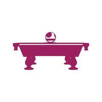 un logo de snooker mesa icono piscina mesa vector silueta billar mesa aislado