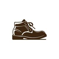 Logo of shoe icon school boot vector isolated sport shoes silhouette shoe vector template