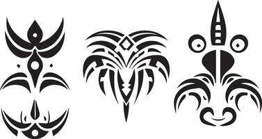 Tribal tattoo design vector silhouette illustration, tribal tattoo design