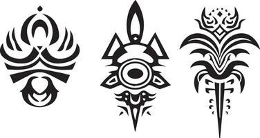 Tribal tattoo design vector silhouette illustration, tribal tattoo design