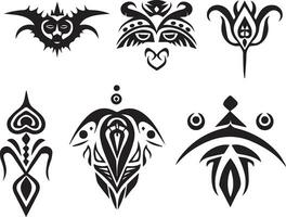 Tribal tattoo design vector silhouette illustration, tribal tattoo design