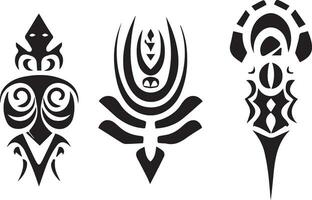 Tribal tattoo design vector silhouette illustration, tribal tattoo design