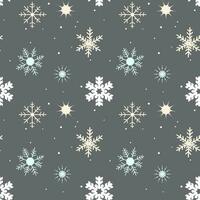 Winter seamless pattern with snowflakes. Christmas vector pattern. Winter card design.