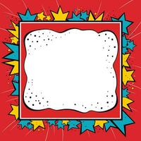 Comic red background with cloud frame design. Comics speech bubble for text pop art design. vector