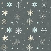 Christmas vector pattern. Winter seamless pattern with snowflakes. Winter card design.
