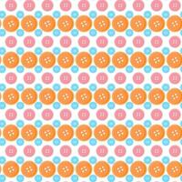 Geometric seamless pattern of buttons for sewing vector