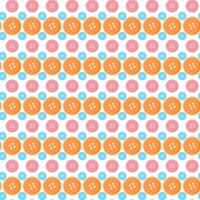 Geometric seamless pattern of buttons for sewing vector