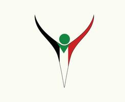 Sudan Symbol Flag Middle East country Emblem Abstract Vector illustration Design