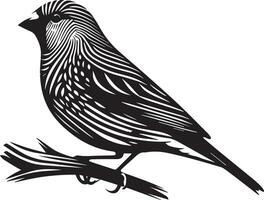 Zebra Finch bird vector silhouette 11