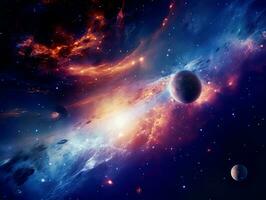 Galaxy and universe light. Galaxies sky in space Planets and stars beauty of space exploration photo