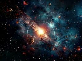 Galaxy and universe light. Galaxies sky in space Planets and stars beauty of space exploration photo