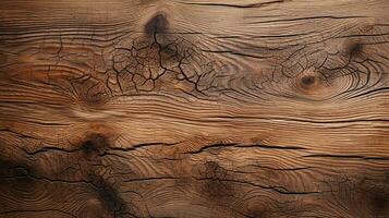 Brown wood texture. Wooden texture with horizontal veins. Wood texture background surface. Generative AI photo