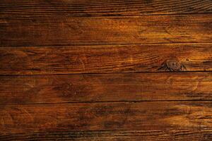 Old wood texture background, surface with old natural colored wood, top view. Grain table surface. photo