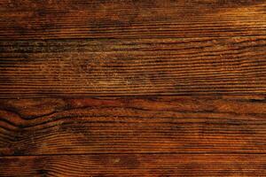 Old wood texture background, surface with old natural colored wood, top view. Grain table surface. photo