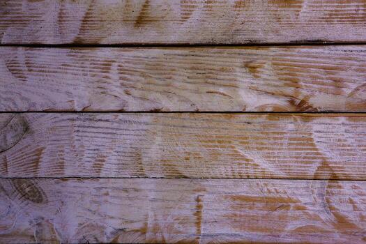 Old wood texture background, surface with old natural colored wood, top view. Grain table surface. photo