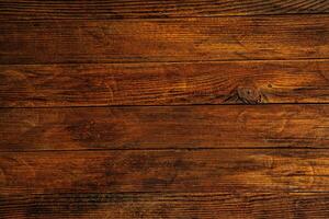 Old wood texture background, surface with old natural colored wood, top view. Grain table surface. photo