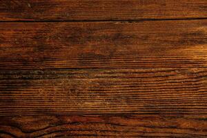 Old wood texture background, surface with old natural colored wood, top view. Grain table surface. photo