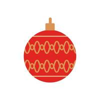 Christmas ball vector flat Shape. Merry Christmas. White background. Isolated. Flat design style. Vector illustration.