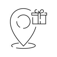 Christmas Gift line icon. Linear simple web icons such as discount coupons, buy and send gift vector stroke. Shopping Happy New Year and Birthday.